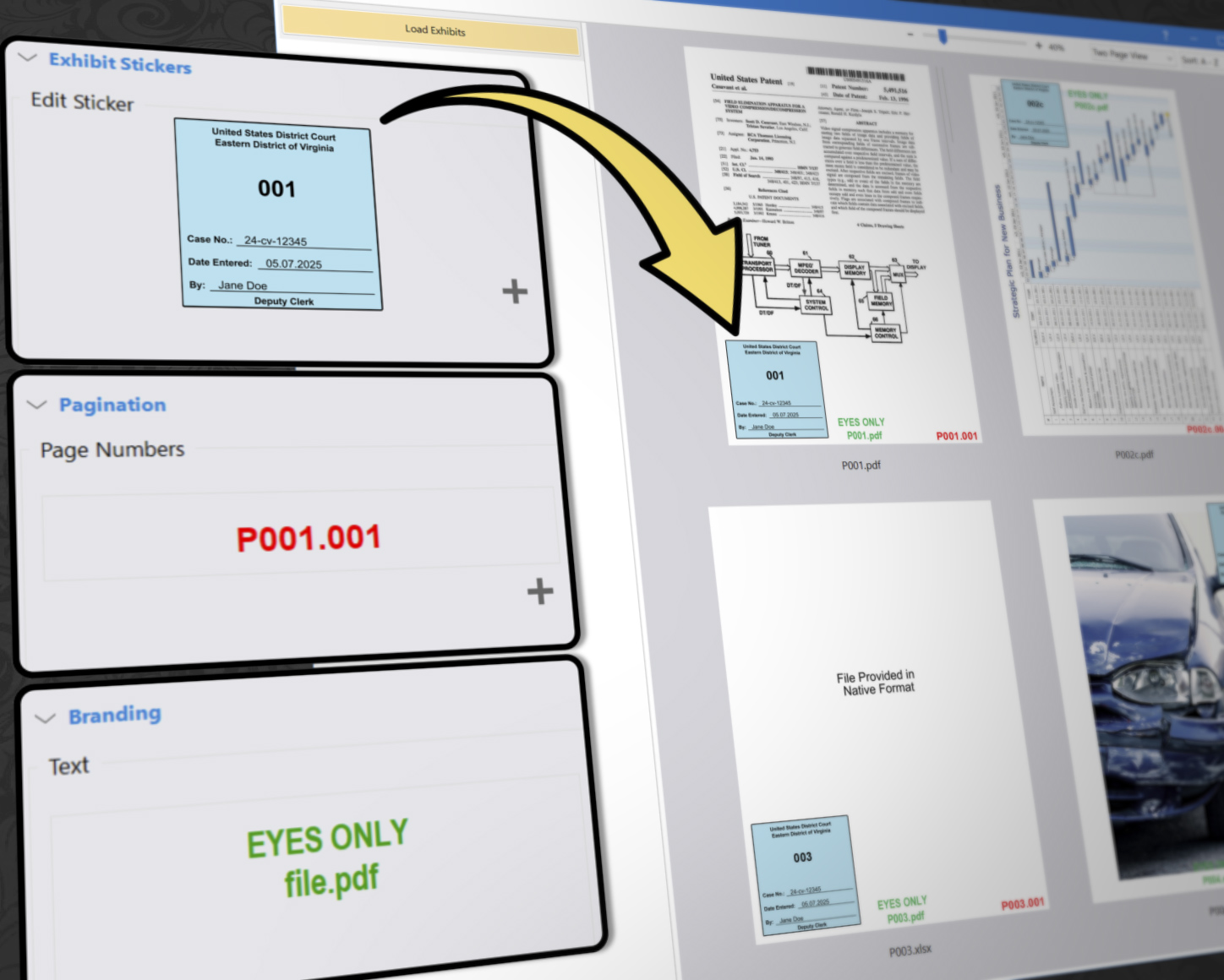 Final Exhibits 2 | The easiest and fastest PDF exhibit stamping utility for Windows
