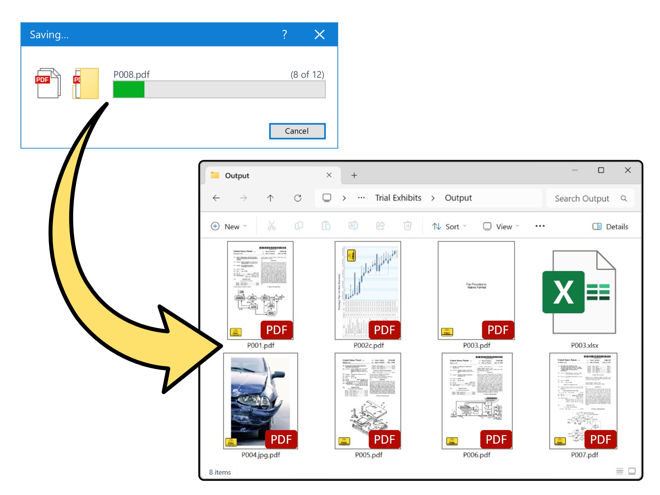 Save Your Stamped PDF Exhibits
