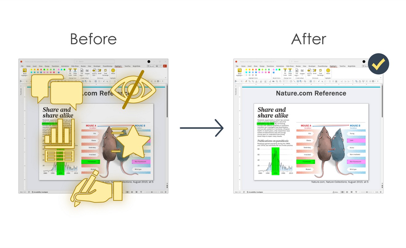 Anyone with PowerPoint can see your highlights